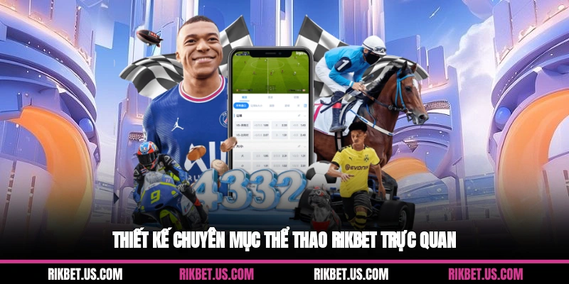 Thiết kế chuyên mục thể thao Rikbet trực quan